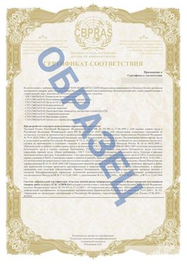 Образец Приложение к СТО 01.064.00220722.2-2020 Серебряные Пруды Сертификат СТО 01.064.00220722.2-2020 